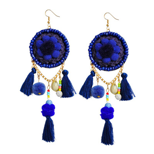 Handmade Ethnic Bohemian Style Colorful Creative Tassel Earrings