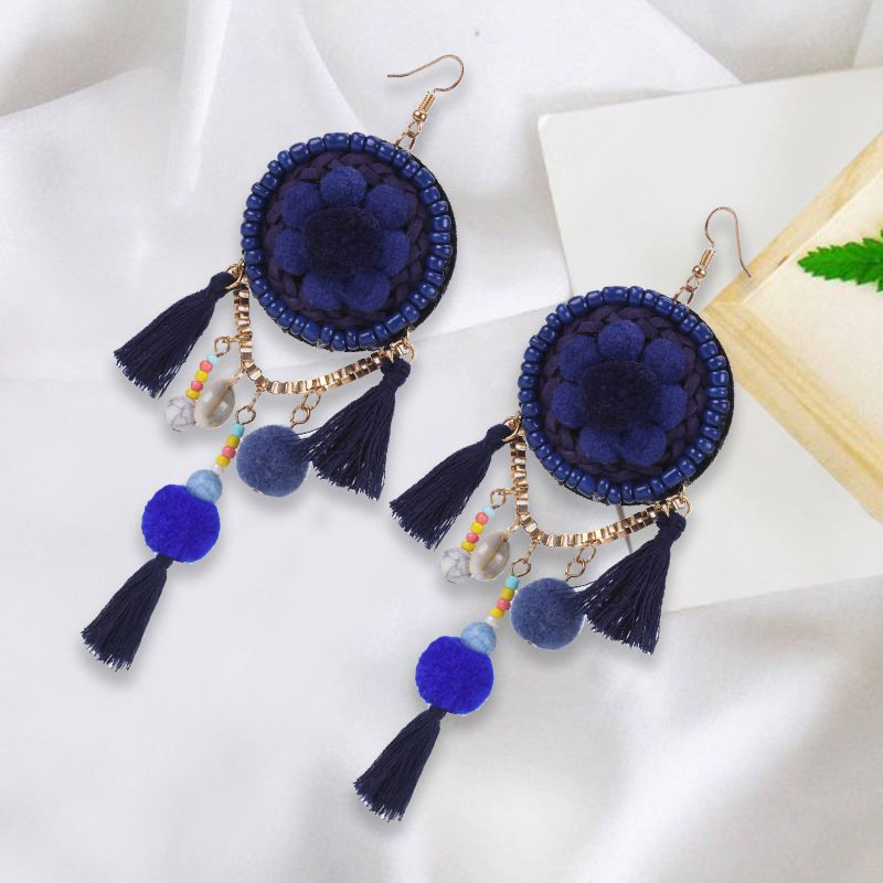 Handmade Ethnic Bohemian Style Colorful Creative Tassel Earrings