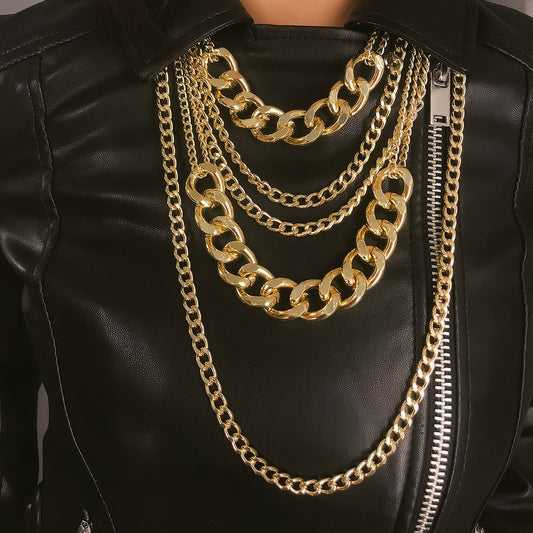 Chain Hollow-out Multilayer Necklace